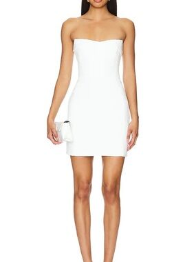 Revolve Amanda Uprichard  Strapless White Mini Dress- XS